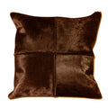 Leather Hide Cushion Dark Brown