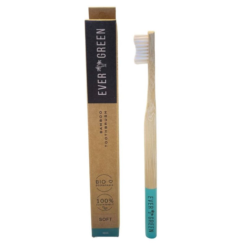 Evergreen Bamboo Toothbrushes - Aqua